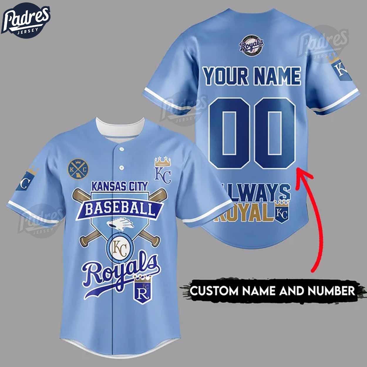 Custom Kansas City Royals Blue Baseball Jersey Gifts - Padres Jersey Oasis: Elevate Your Baseball Style Game