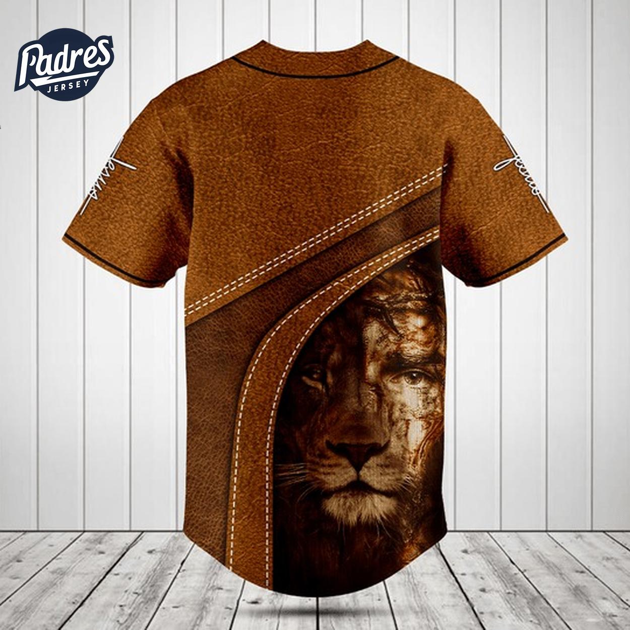 Custom Lion Cross Leather 3D Baseball Jersey Style - Padres Jersey Oasis: Elevate Your Baseball Style Game... (Image 2)