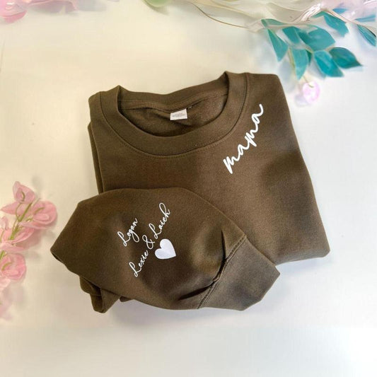 Custom MAMA Sweatshirt, Sweater for Mother'ift, Gift for Mum Sweatshirt, First Mother's Day Present, Gift for Mom, Personalised mama shirts day g