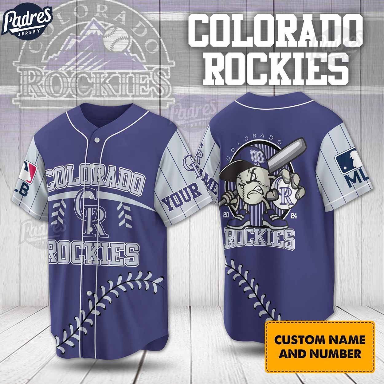 Custom MLB Baseball Colorado Rockies Baseball Jersey - Padres Jersey Oasis: Elevate Your Baseball Style Game... (Image 1)