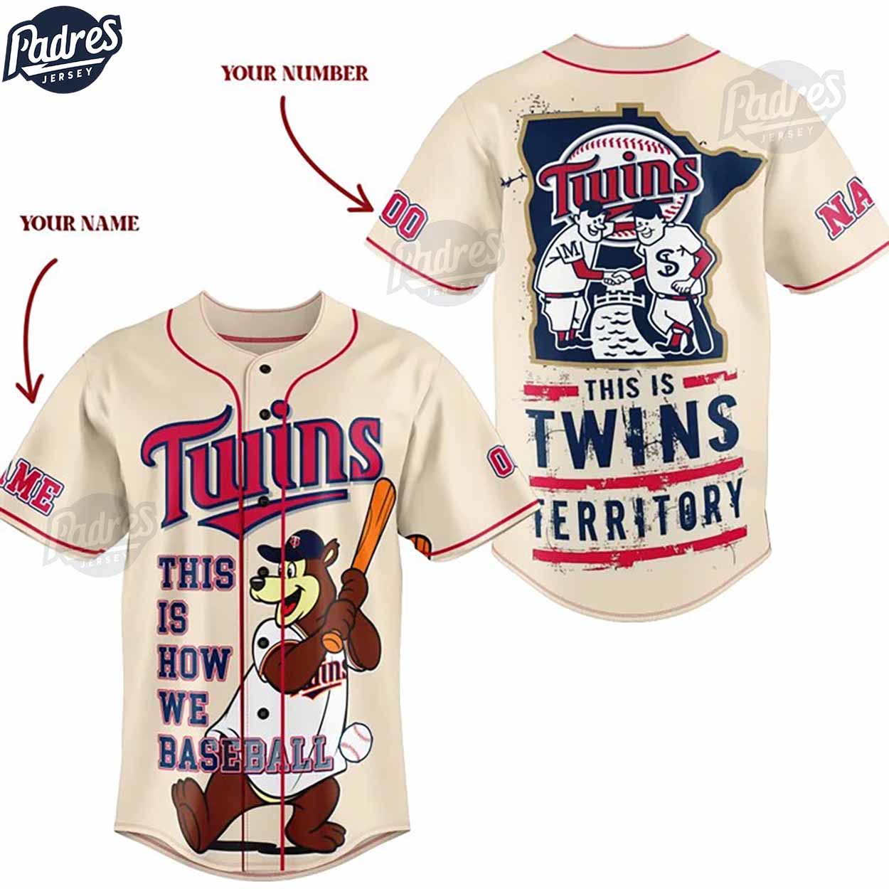 Custom MLB Minnesota Twins Baseball Jersey Style - Padres Jersey Oasis: Elevate Your Baseball Style Game... (Image 1)