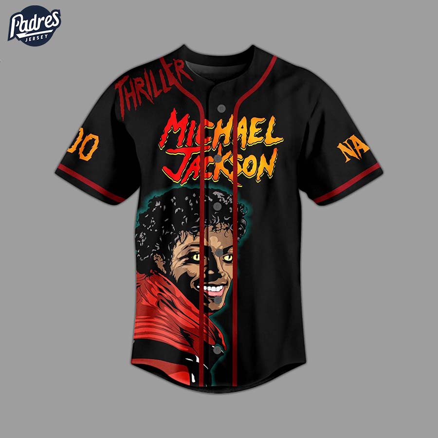 Custom Michael Jackson Thriller Night Baseball Jersey - Padres Jersey Oasis: Elevate Your Baseball Style Game... (Image 1)