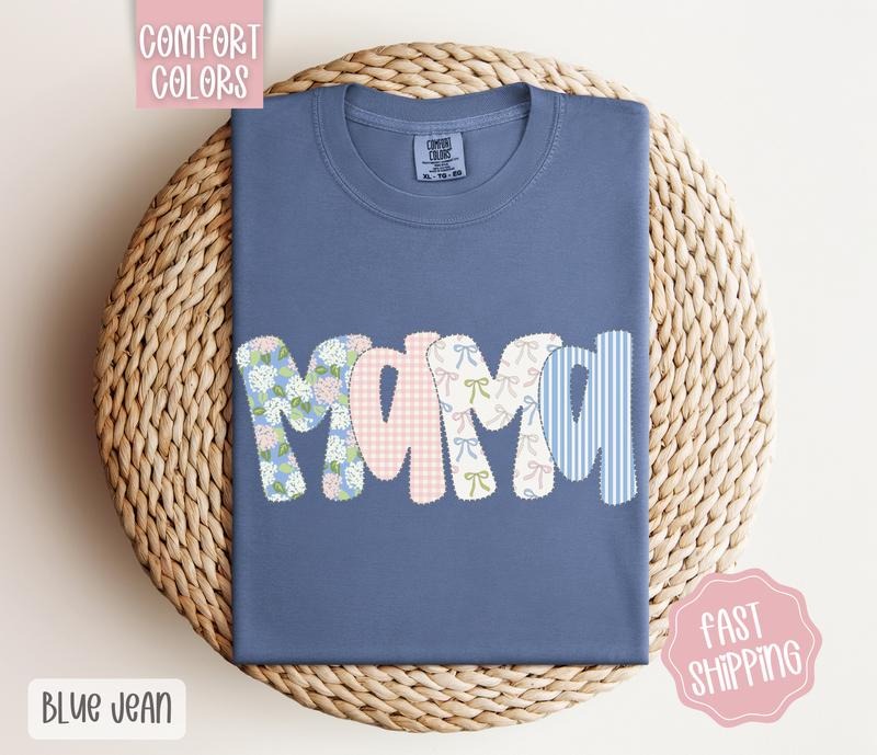 Custom Mom Comfort Colors Shirt, Custom Grandma Tshirt, Gift for Mother's Day Cotton Fabric Tee