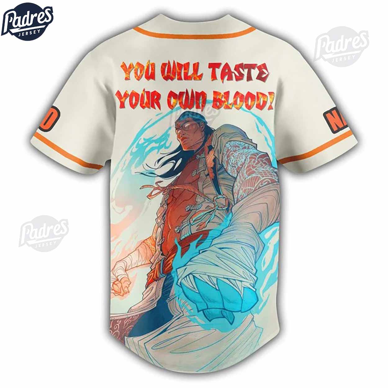Custom Mortal Kombat Liu Kang Baseball Jersey - Padres Jersey Oasis: Elevate Your Baseball Style Game T-Shirts,... (Image 3)
