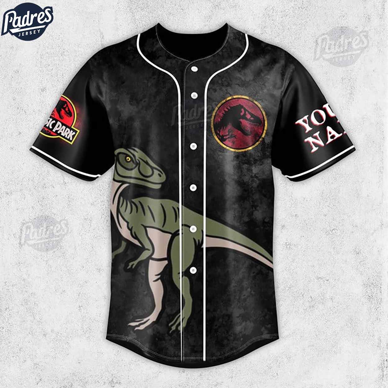 Custom Movie Jurassic Park Baseball Jersey - Padres Jersey Oasis: Elevate Your Baseball Style Game