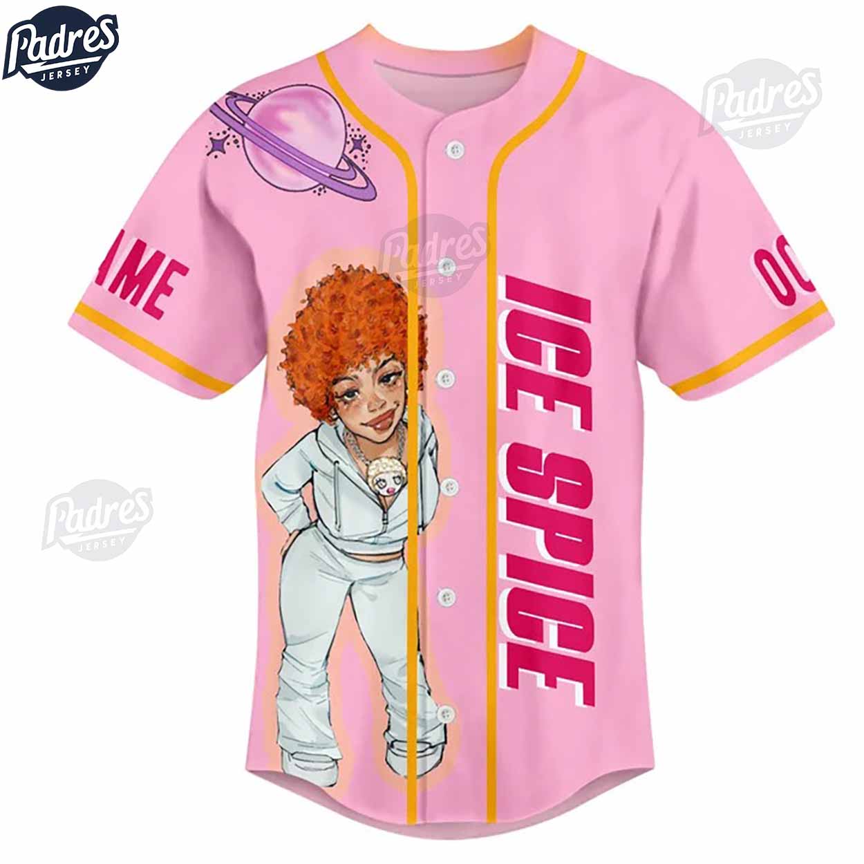Custom Music Ice Spice Baseball Jersey - Padres Jersey Oasis: Elevate Your Baseball Style Game T-Shirts,... (Image 2)