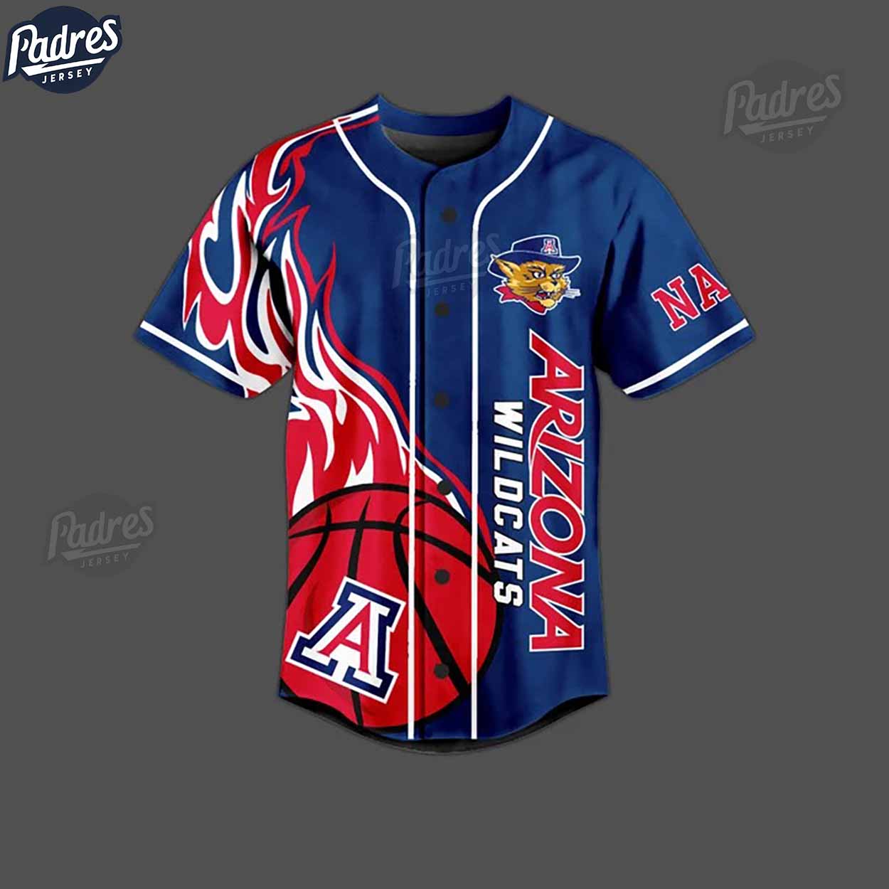 Custom NCAA Basketball Arizona Wildcats Baseball Jersey - Padres Jersey Oasis: Elevate Your Baseball Style Game... (Image 2)