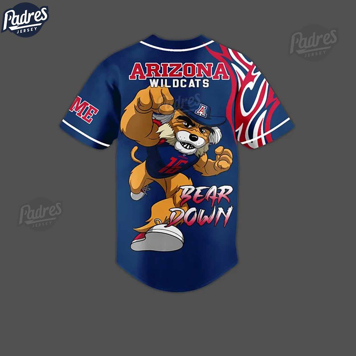 Custom NCAA Basketball Arizona Wildcats Baseball Jersey - Padres Jersey Oasis: Elevate Your Baseball Style Game... (Image 3)