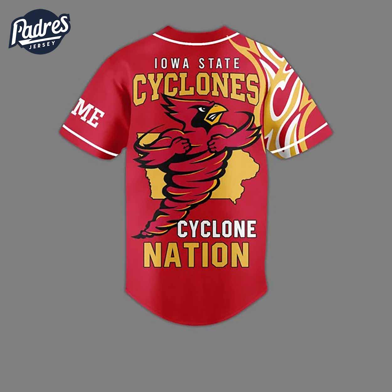 Custom NCAA Iowa State Cyclones Football Baseball Jersey - Padres Jersey Oasis: Elevate Your Baseball Style... (Image 2)