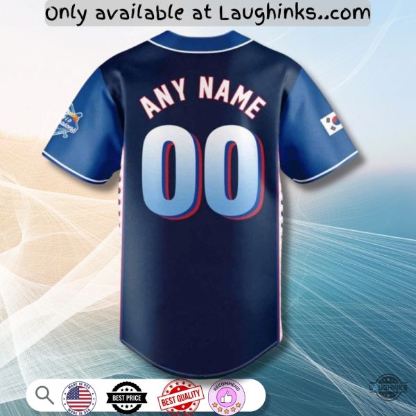 Custom Name 2025 La Dodgers Korean Heritage Night Baseball Jersey Shirt Giveaway