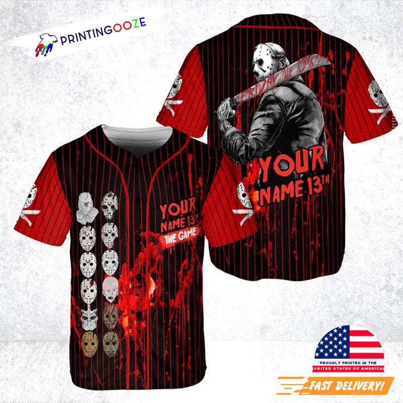 Custom Name Friday 13th Jason Voorhees The Game Baseball Jersey