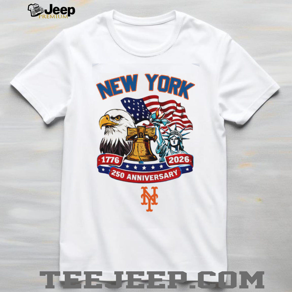 Custom New York Mets 250th Anniversary Patriotic Eagle Baseball Jersey T Shirt