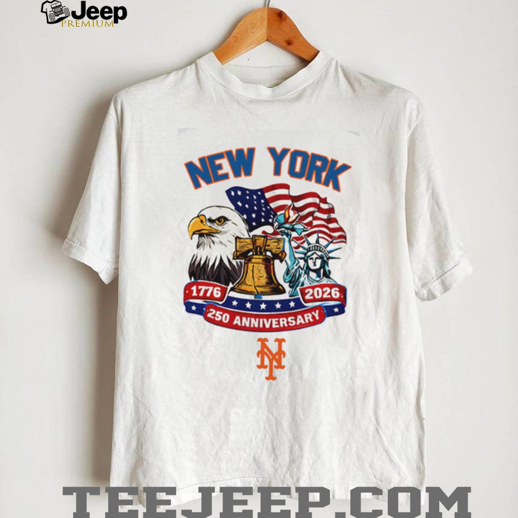 Custom New York Mets 250th Anniversary Patriotic Eagle Baseball Jersey T Shirt