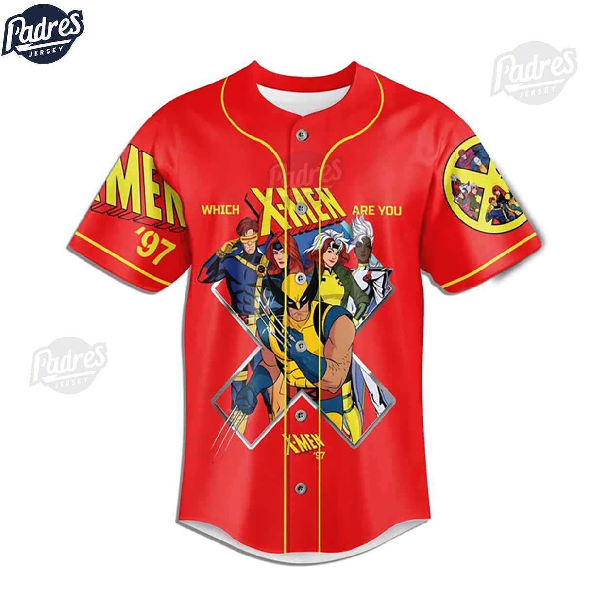 Custom Previously On X-Men 97 Baseball Jersey - Padres Jersey Oasis: Elevate Your Baseball Style Game T-Shirts,... (Image 2)