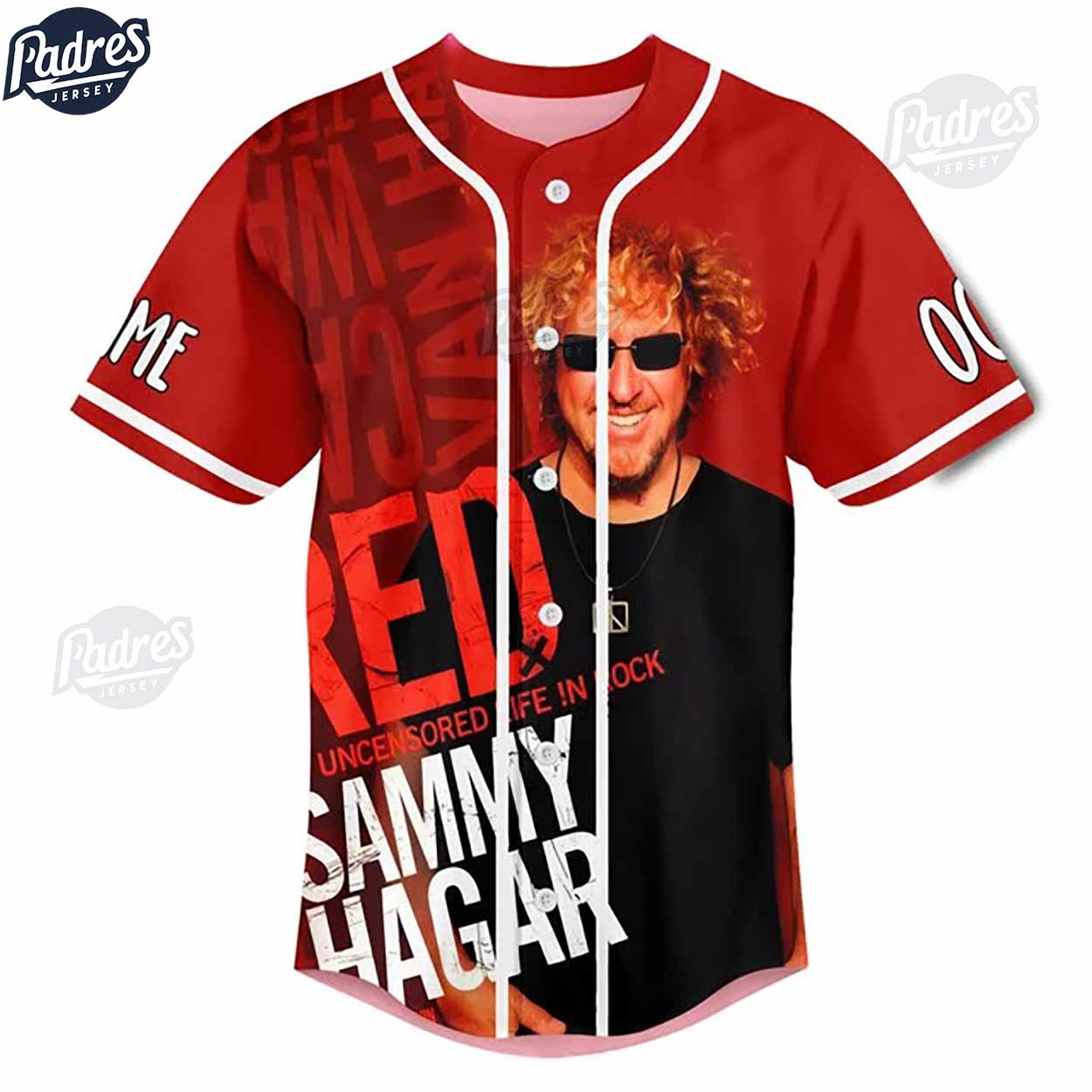 Custom Sammy Hagar I Can't Drive 55 Baseball Jersey - Padres Jersey Oasis: Elevate Your Baseball Style Game... (Image 2)