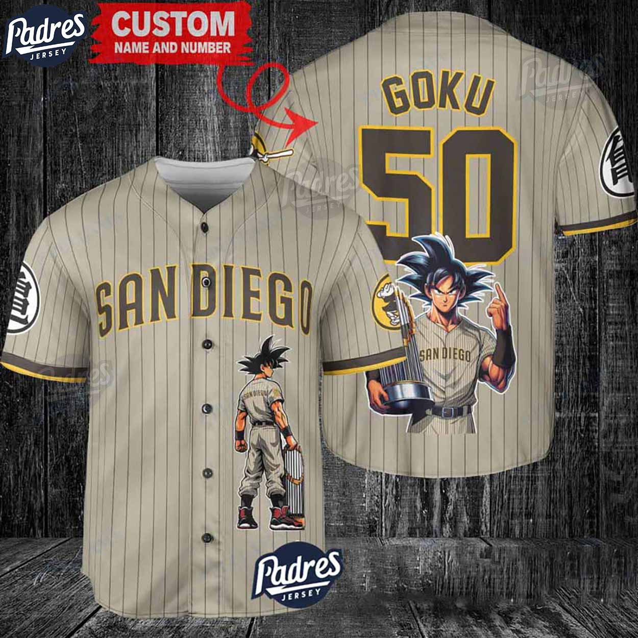Custom San Diego Goku Baseball Jersey - Padres Jersey Oasis: Elevate Your Baseball Style Game T-Shirts, Hoodie, Sweatshirt