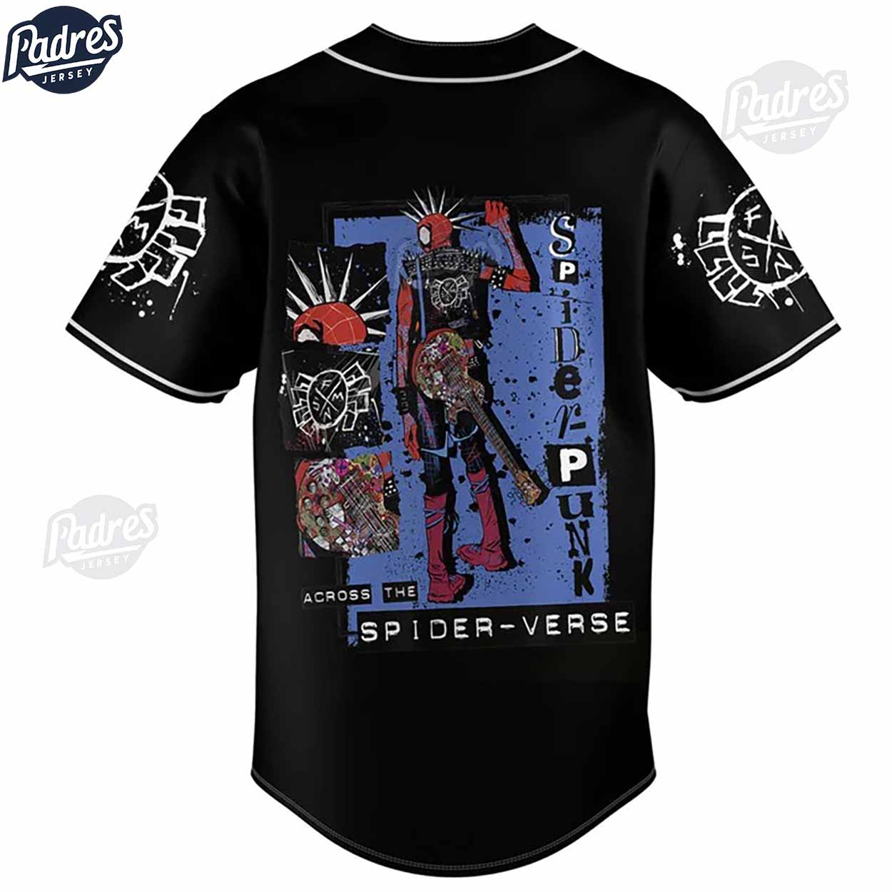 Custom Spider-Punk Baseball Jersey - Padres Jersey Oasis: Elevate Your Baseball Style Game T-Shirts, Hoodie,... (Image 2)