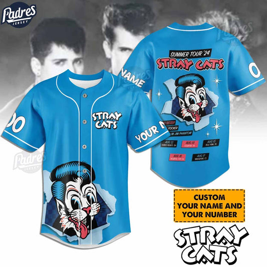 Custom Stray Cats Summer Tour 2024 Baseball Jersey - Padres Jersey Oasis: Elevate Your Baseball Style Game