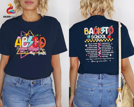 Custom Teacher Shirt, Personalized Teacher Gift, Back To School, Teacher Appreciation, First Day Of School Shirt, Back To School Tour  T-shirt, sweater and Hoodie