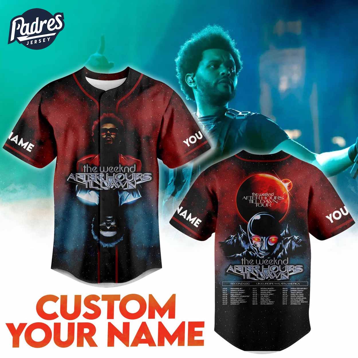 Custom The Weeknd Baseball Jersey For Fans - Padres Jersey Oasis: Elevate Your Baseball Style Game T-Shirts, Hoodie,...