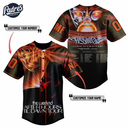 Custom The Weeknd Tour Baseball Jersey Style - Padres Jersey Oasis: Elevate Your Baseball Style Game