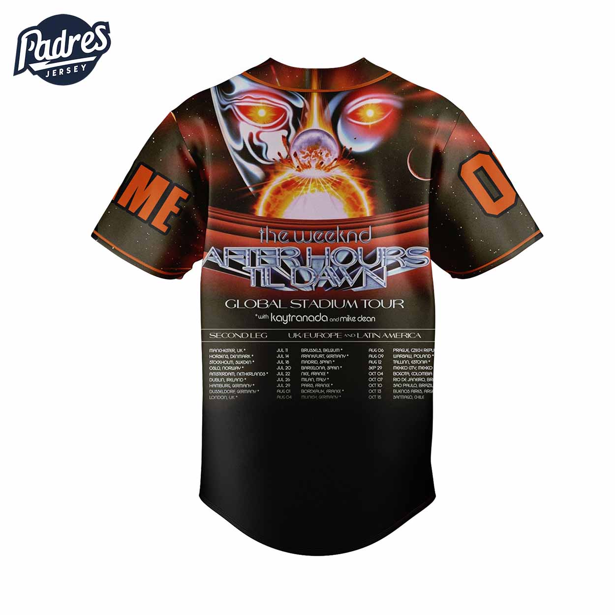 Custom The Weeknd Tour Baseball Jersey Style - Padres Jersey Oasis: Elevate Your Baseball Style Game