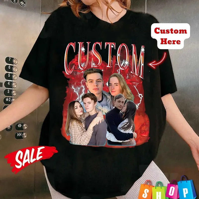 Custom Valentine Shirt, Vintage Custom Funny Rap Shirt, Custom Photo Vintage 90s T Shirts, Insert Your Design, HL09