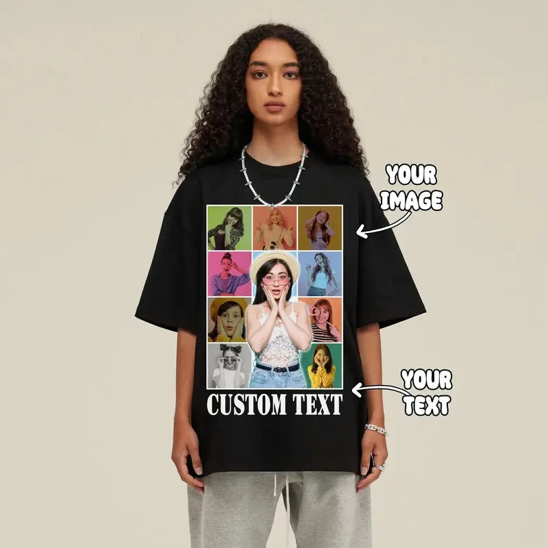 Custom Your Own Bootleg Tee - Retro Custom Bootleg Rap Tee, Vintage Graphic 90s Women's Oversize Casual Summer Crewneck