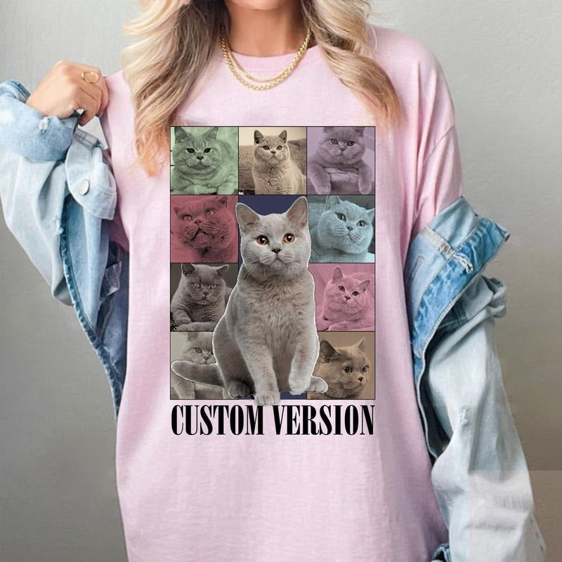 Custom Your Pet T-Shirt, Personalized Pet T-Shirt, Vintage Custom Dog Shirt, Custom Photo Shirt, Pet Photo Shirt, Ideal for Pet Lovers, HL135style{n002}2
