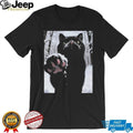 Cute Black Cat Snow Paw Winter Pet Lover Aesthetic Graphic Unisex T Shirt