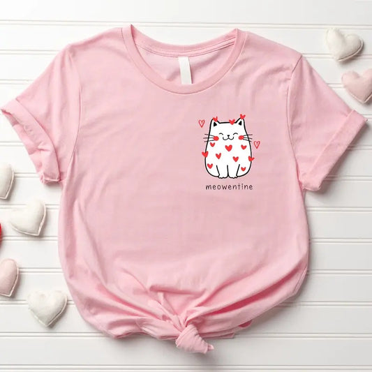 Cute Cat Valentine Shirt, Cat Lover Valentines Shirt, Funny Valentines Day Shirt, Cat Lover Girls Valentines Day Shirt, Teacher Valentines