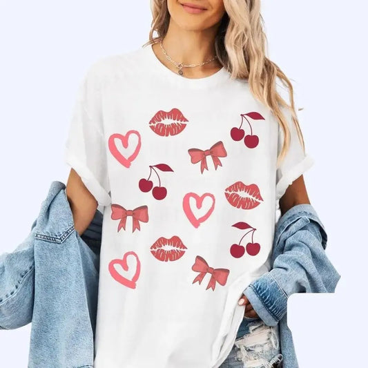 Cute Cherry Shirt, Summer Cherry Shirt, Vintage Cherry Tee, Cherry Lover Gift, Cherry Graphic Tee, Summer Fruit, Aesthetic Shirt, Gift For Her