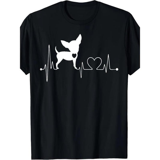 Cute Chihuahua Dog Heartbeat Tshirt For Men Men's Kids T-Shirt  made in usa Hoodie, Sweatshirt | WearSparks.com