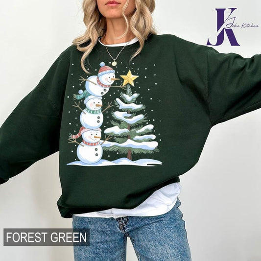 Cute Christmas Snowman Shirt, Christmas Snowman Sweatshirt, Merry Christmas Sweater, Watercolor Winter Tee, Vintage Snowman , Retro Snowman, Holiday Vibes