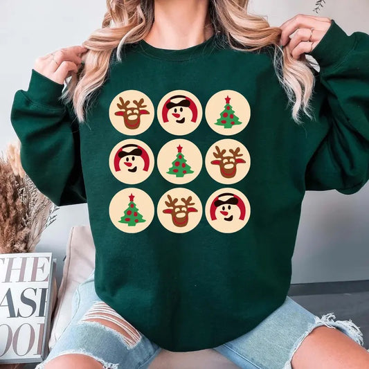 Cute Christmas Sugar Cookie Sweatshirt, Christmas Cookies Sweatshirt, Xmas Christmas Sweatshirt, Retro Christmas Sweater, Christmas Cookies Shirt, Cute Xmas Gift, Xmas Winter Holiday Shirt