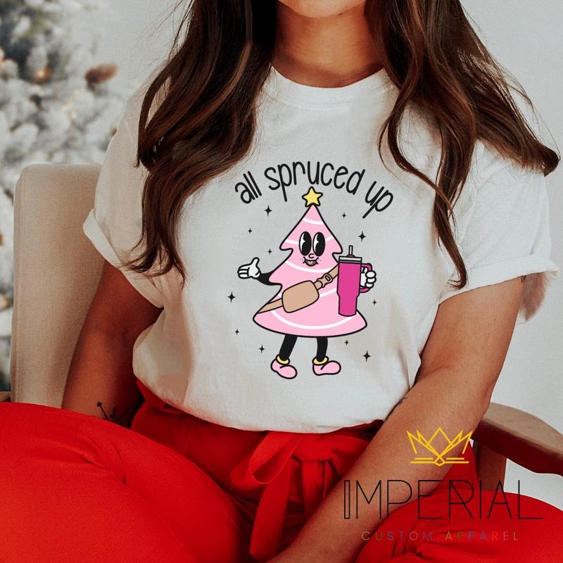 Cute Christmas Tree Shirt, Premium Cotton , 2023 Holiday Tee , Christmas Festive tee