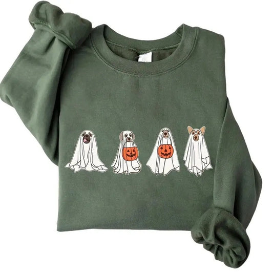 Cute Dogs Halloween Crewneck Sweatshirt Hoodie Tshirt, Halloween 2024 Gifts | WearSparks.com