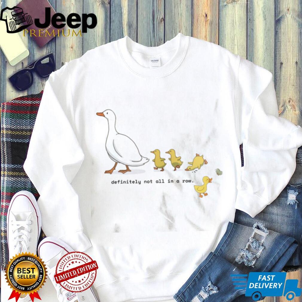 Cute Ducklings Not In A Row Funny Animal Graphic T Shirt