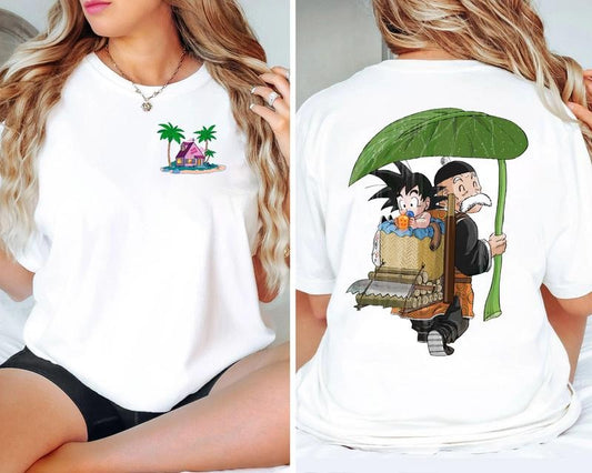 Cute Goku and Grandpa Gohan t-shirt featuring a charming Dragon Ball design Sweatshirt, Hoodie, Comfort Colors