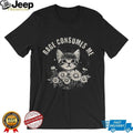 Cute Kitten Rage Consumes Me Floral Gothic Aesthetic T Shirt