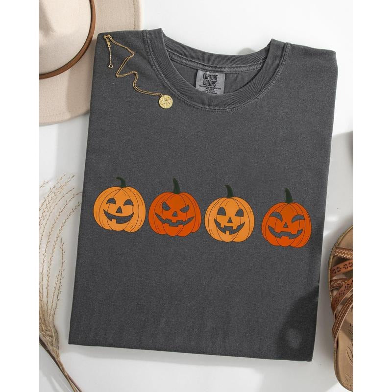 Cute Mini Pumpkins, Halloween, Retro, Fall, Autumn, Jack-o-lanterns Shirt, Women's Comfort Color Tee, Tshirt Hoodie,...
