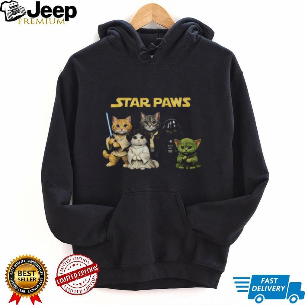 Cute Star Paws Cat Characters Sci Fi Movie Kitten Parody T Shirt