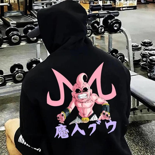 Cute Unisex Majin Buu Graphic Print Shirt, Casual Dragon Ball Hoodie, Manga Hoodie For Men, Best Anime Hoodie, Easy to Wear, Just