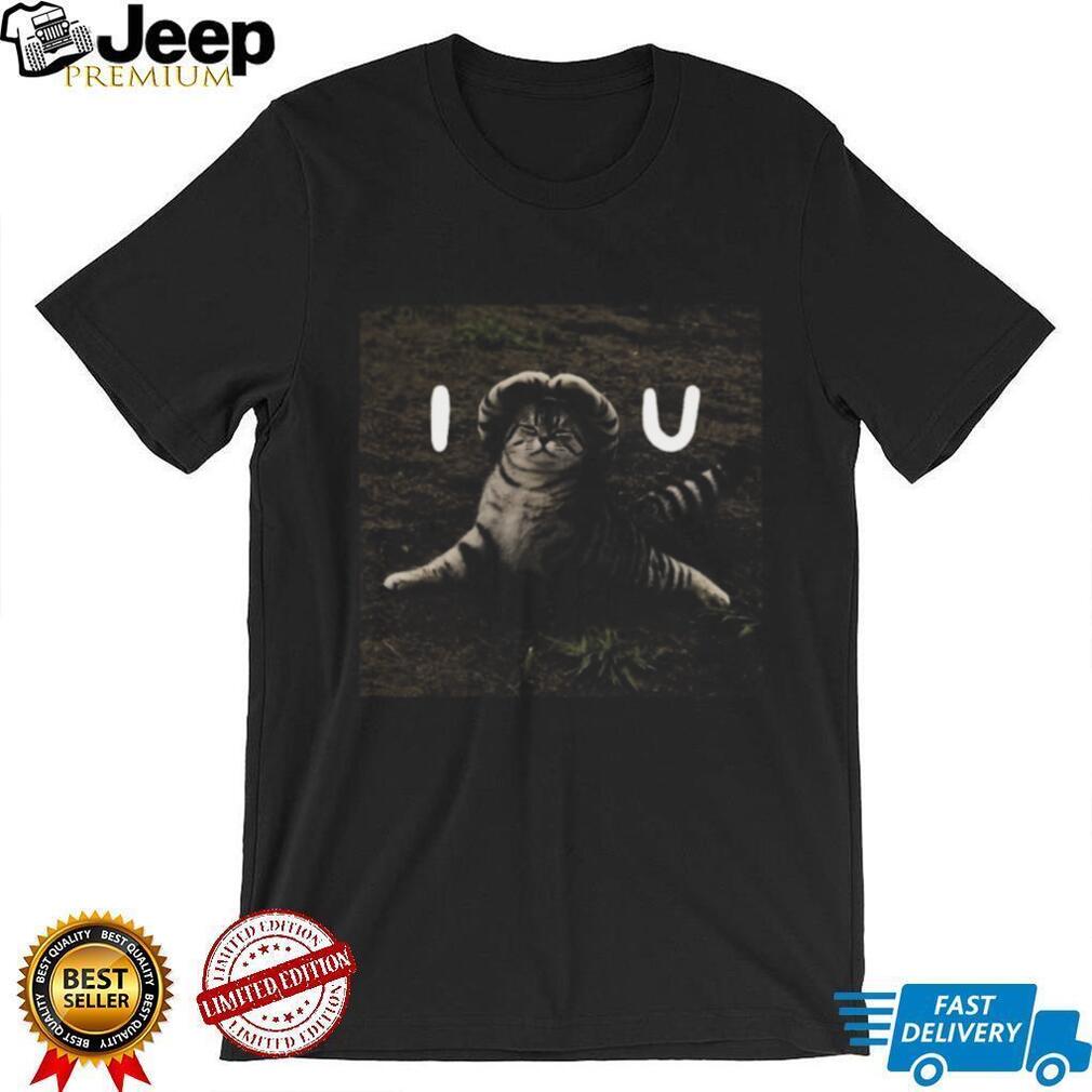 Cute Yoga Cat Funny I Love You Message Graphic T Shirt
