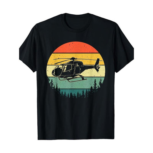 Cute helicopter art Man Woman Pilot Helicopter Pilot T-shirt, Men's T-shirt Made in USA