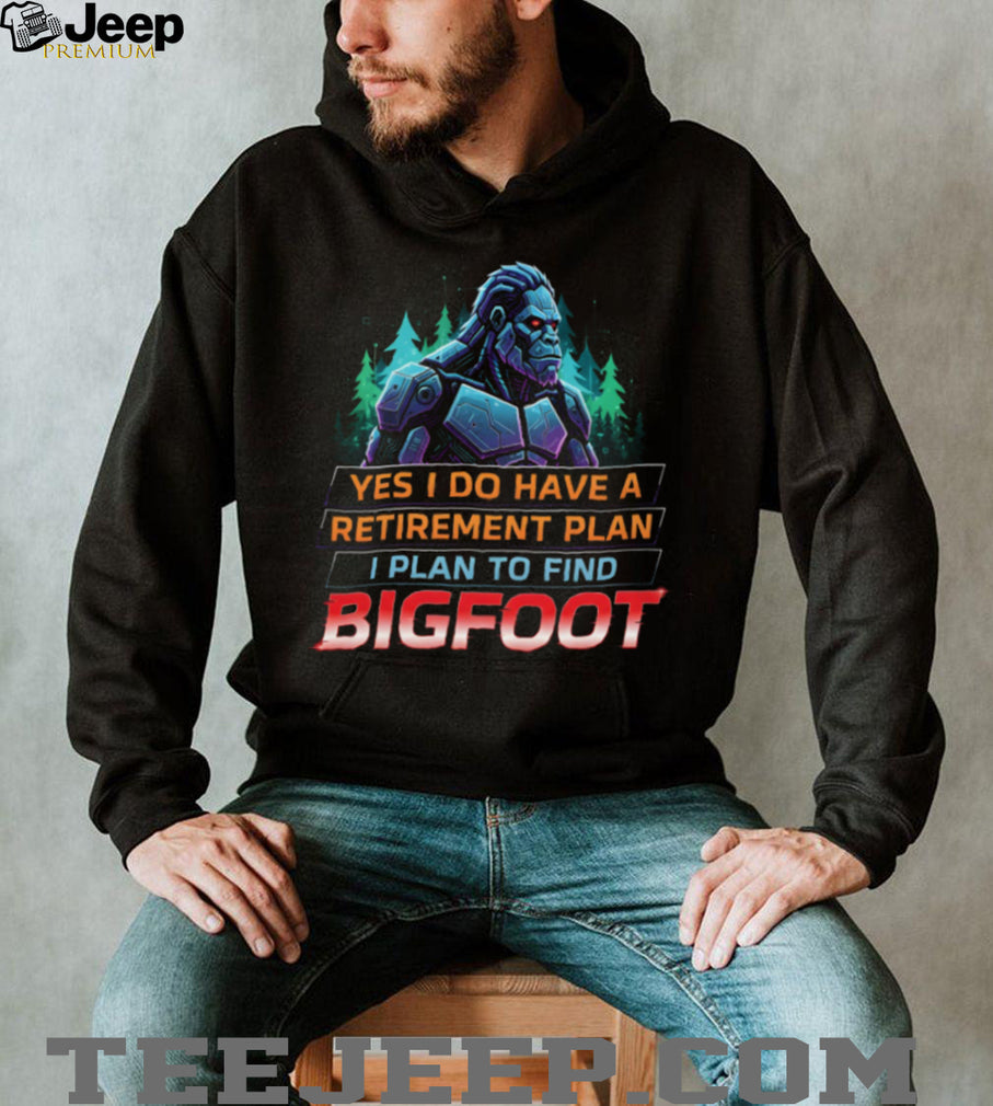 Cyberpunk Bigfoot Retirement Plan Sasquatch Researcher T Shirt
