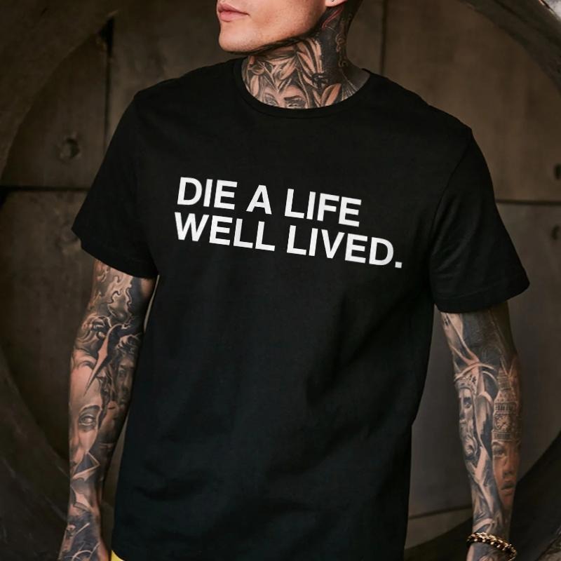D A Life Well Lived Printed Men's T-shirt Gifts for the Man of Character,Merch gift Hoodie, Sweatshirt | WearSparks.com