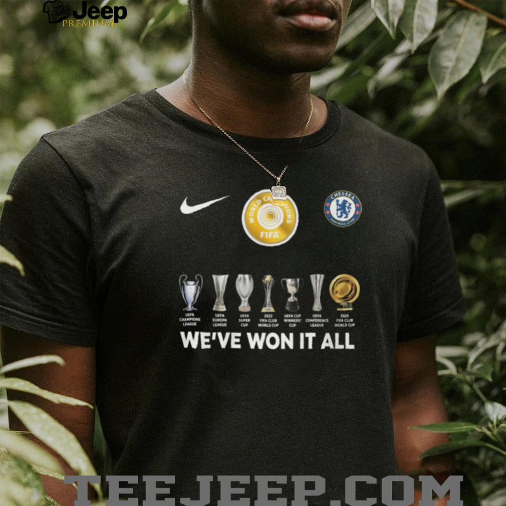 Chelsea FC We’ve Won It All Trophies Collection T Shirt
