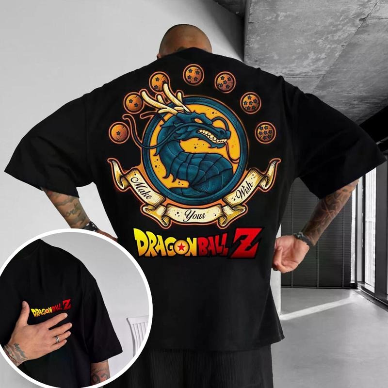 DB Dragon Make Your Wish 2-sides PrintedTee, Best Anime Hoodie, Gift For Anime Lovers, Anime Printed Shirt, Gift For Him, Gift For Her subtle  anime