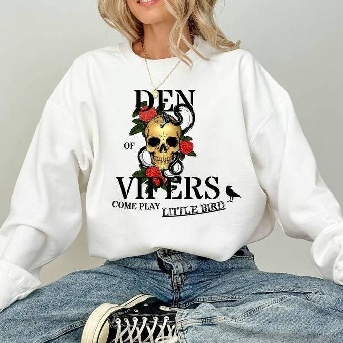 DEN OF VIPERS Crewneck Sweatshirt, Bookish Merch, Books , Dark Romance, Book Tok